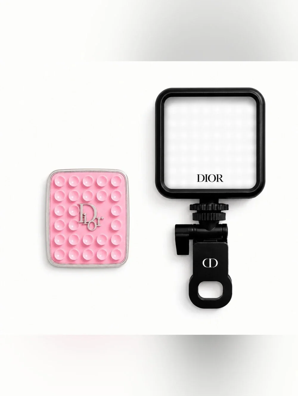 Dior octobuddy Phone Grip & Black LED Clip-On Phone Light.